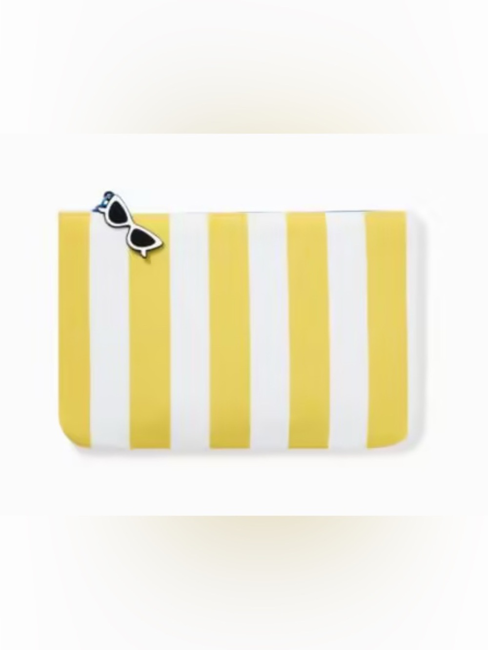 💙 4/$20 Ipsy Yellow Striped Cosmetics Bag